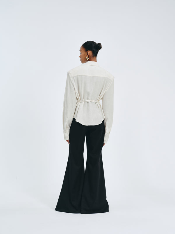 Arc Drape Flare Trousers