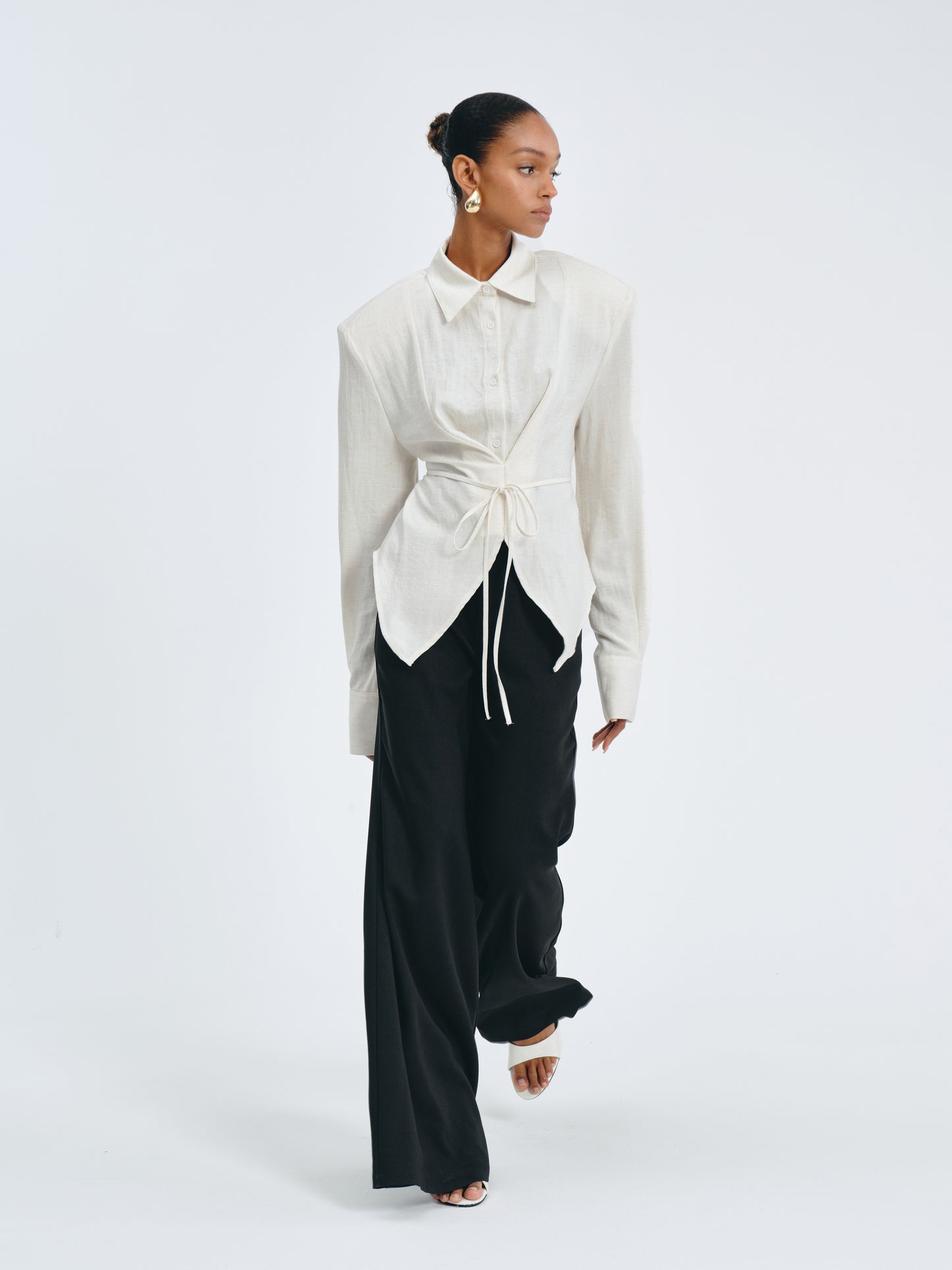 Arc Drape Flare Trousers