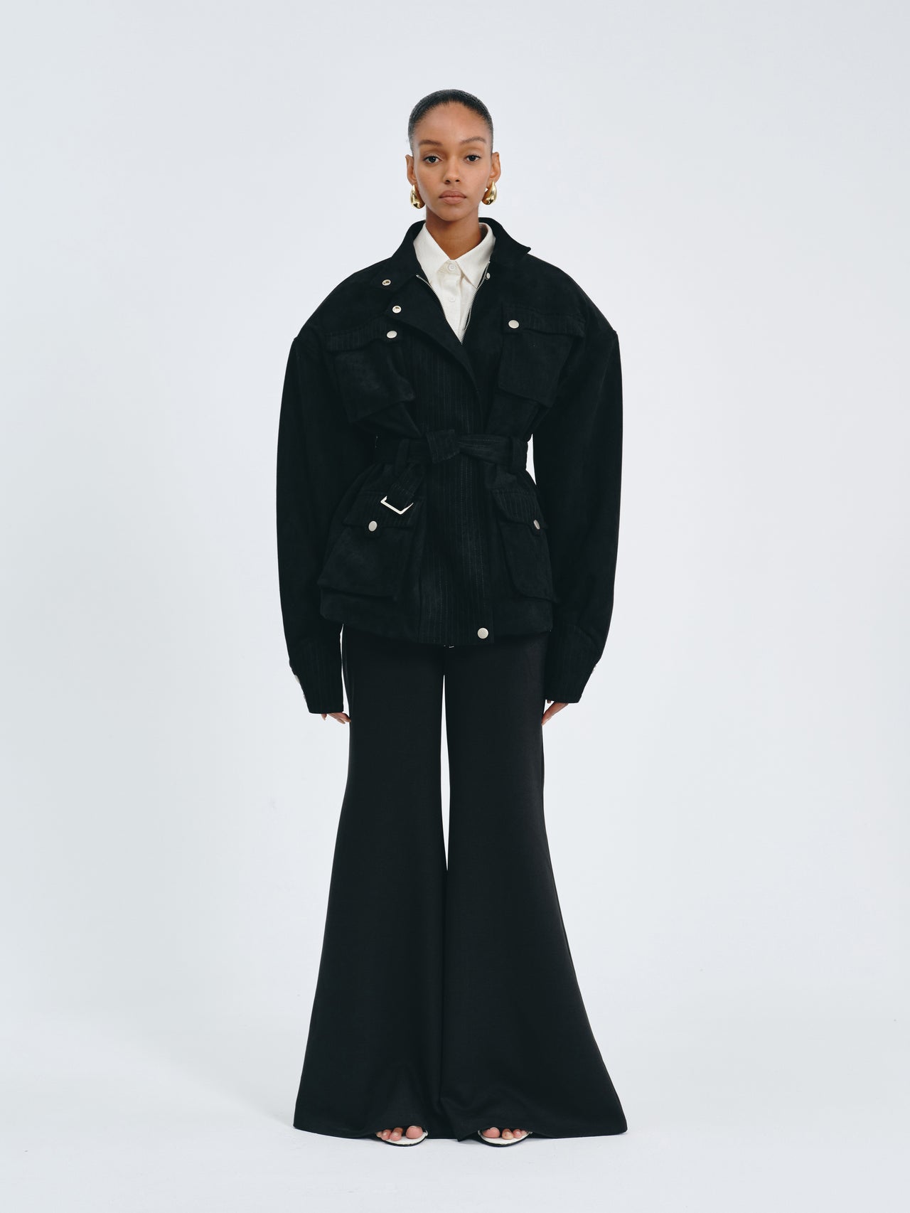 Utility Belted Jacket