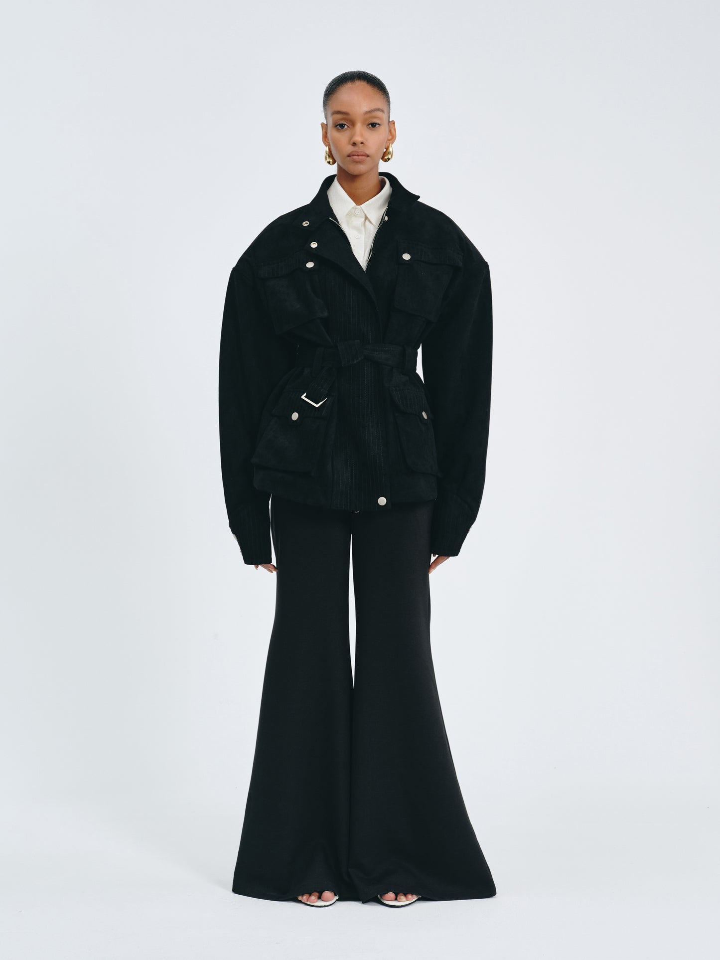 Utility Belted Jacket