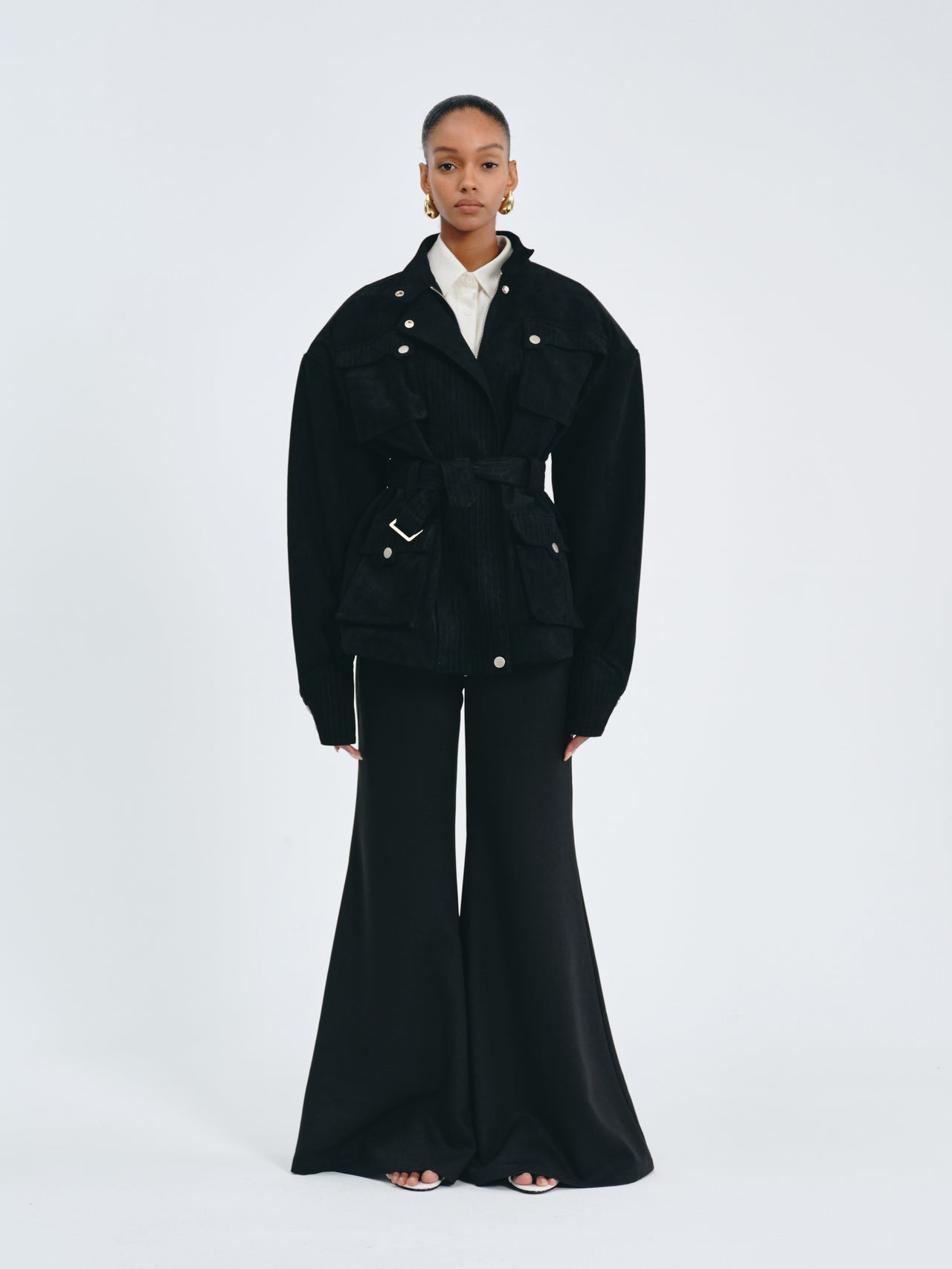 Utility Belted Jacket