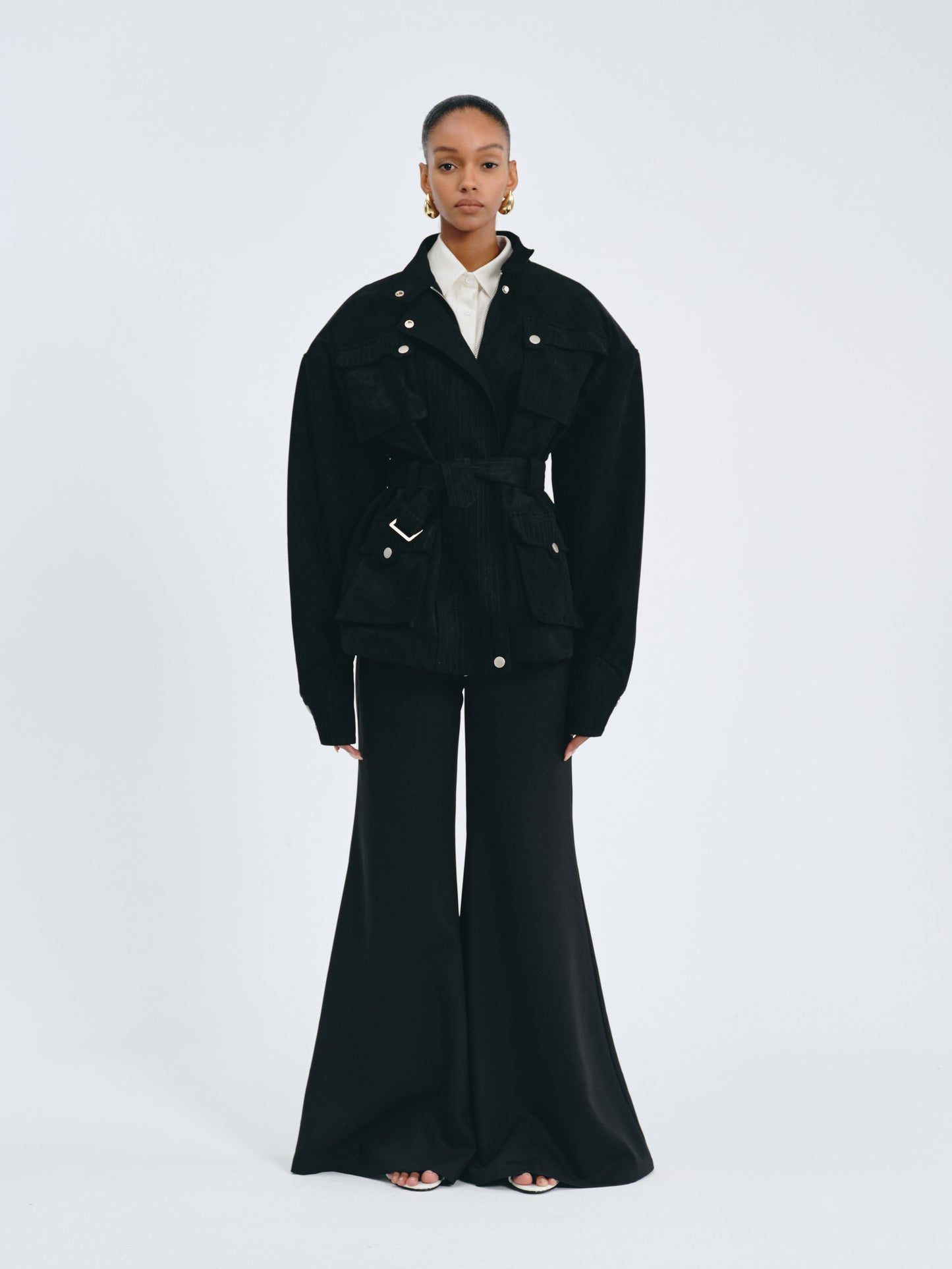 Utility Belted Jacket
