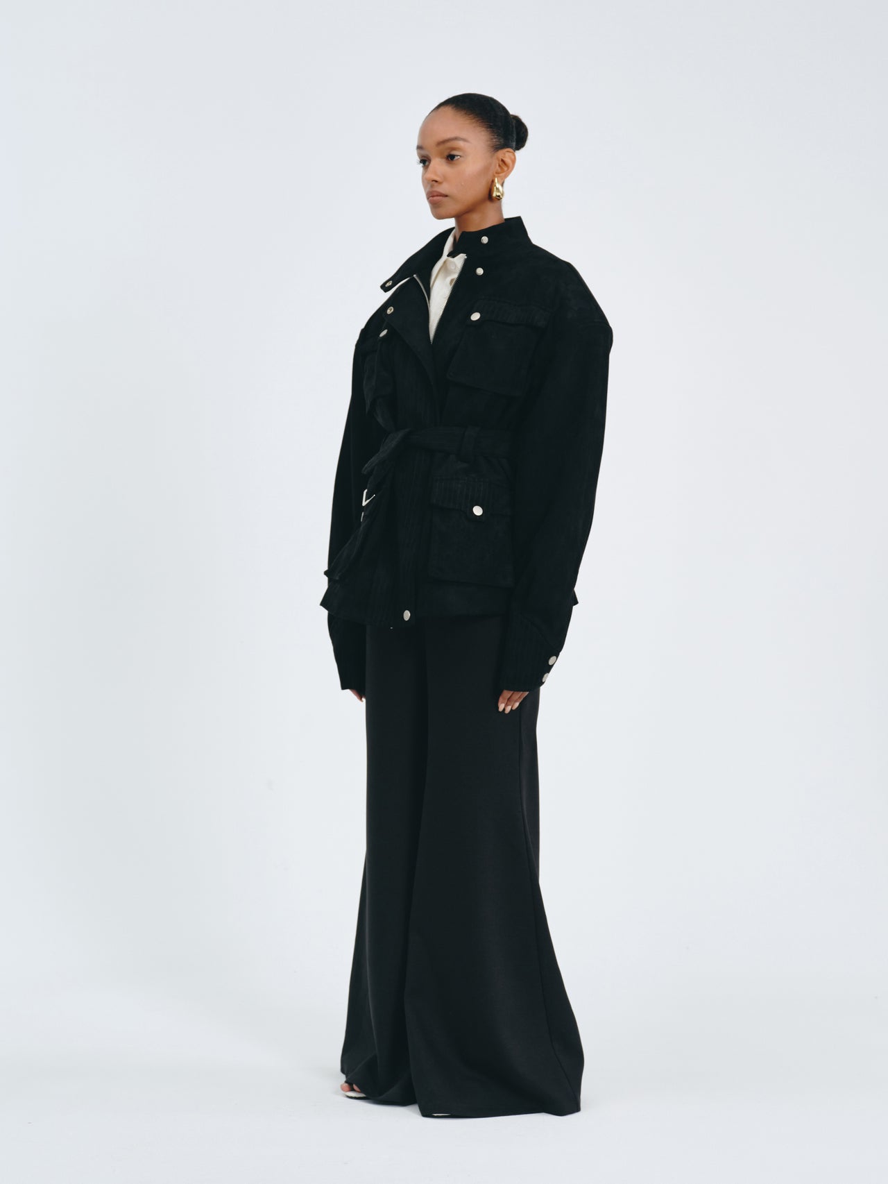 Utility Belted Jacket