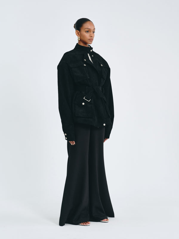 Utility Belted Jacket