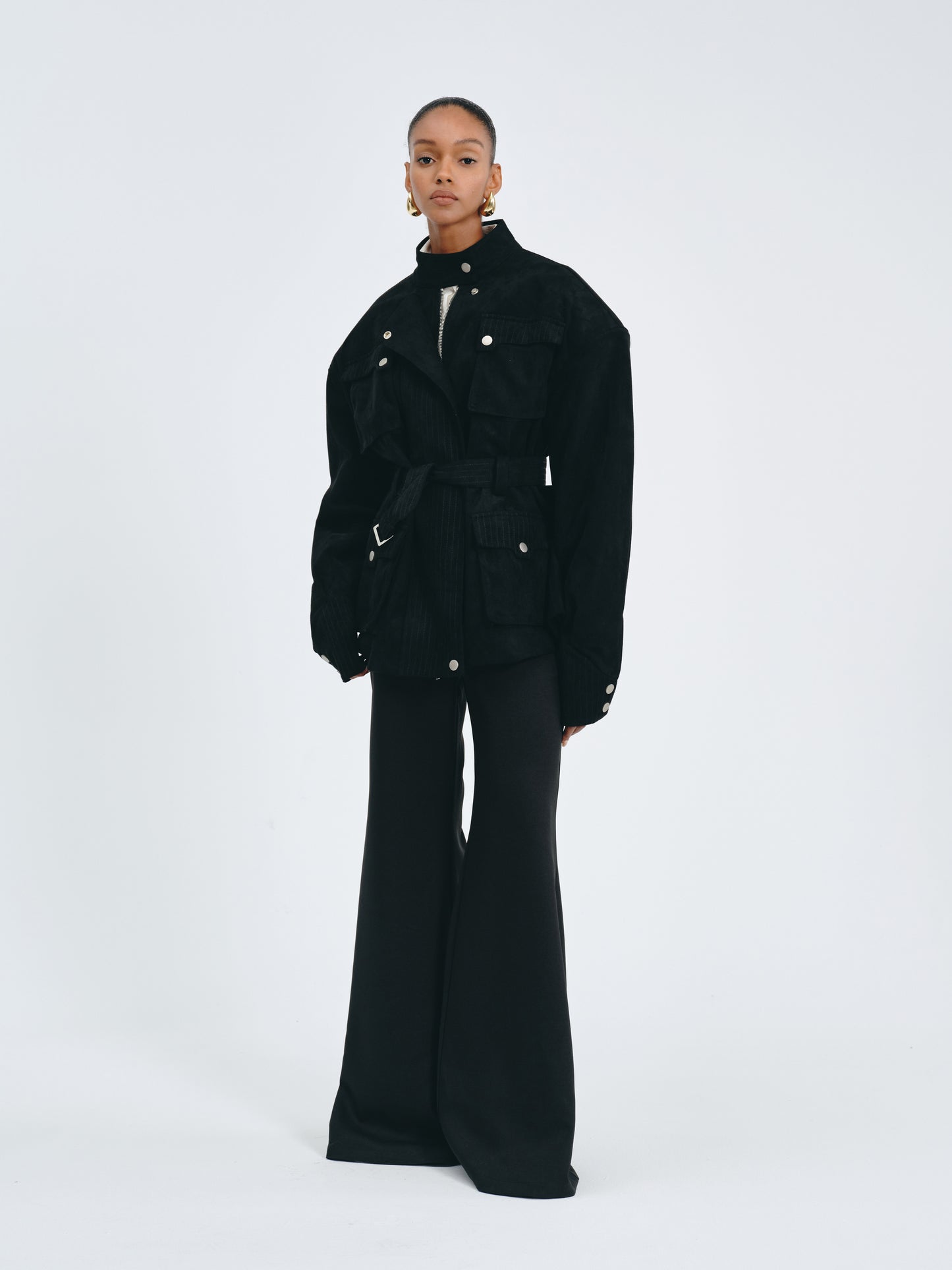 Utility Belted Jacket