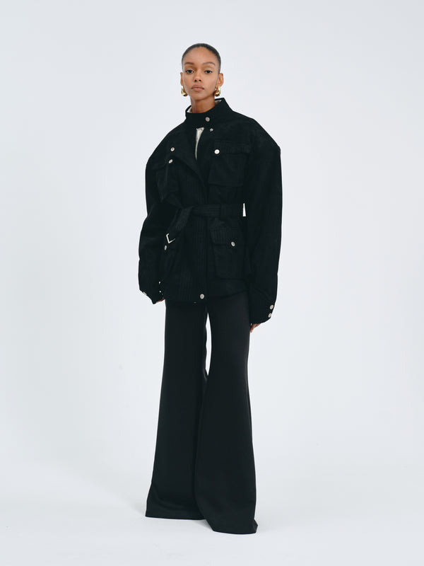 Utility Belted Jacket