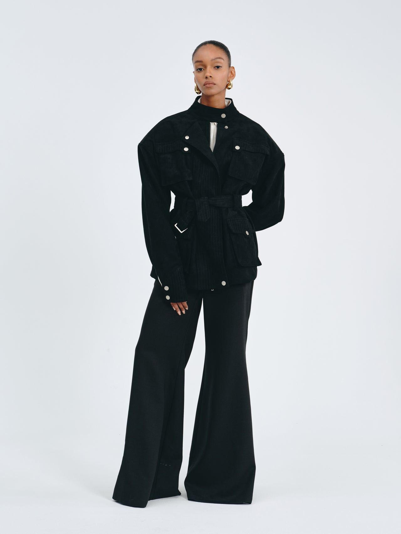 Utility Belted Jacket