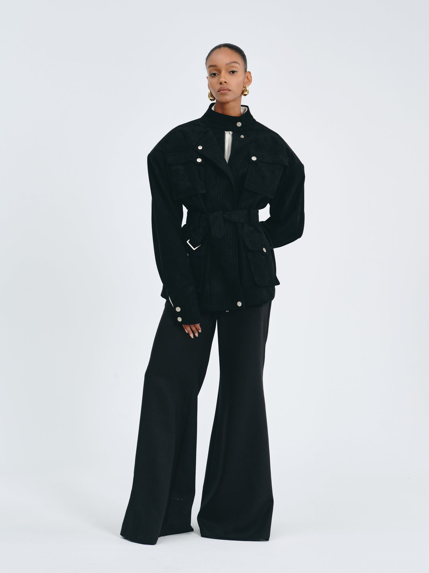 Utility Belted Jacket