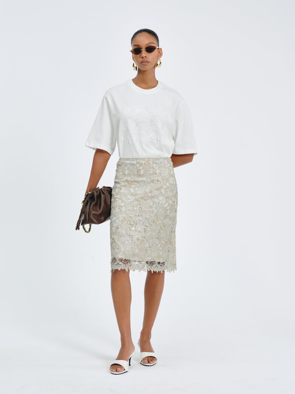 Glimmerveil Lace Skirt
