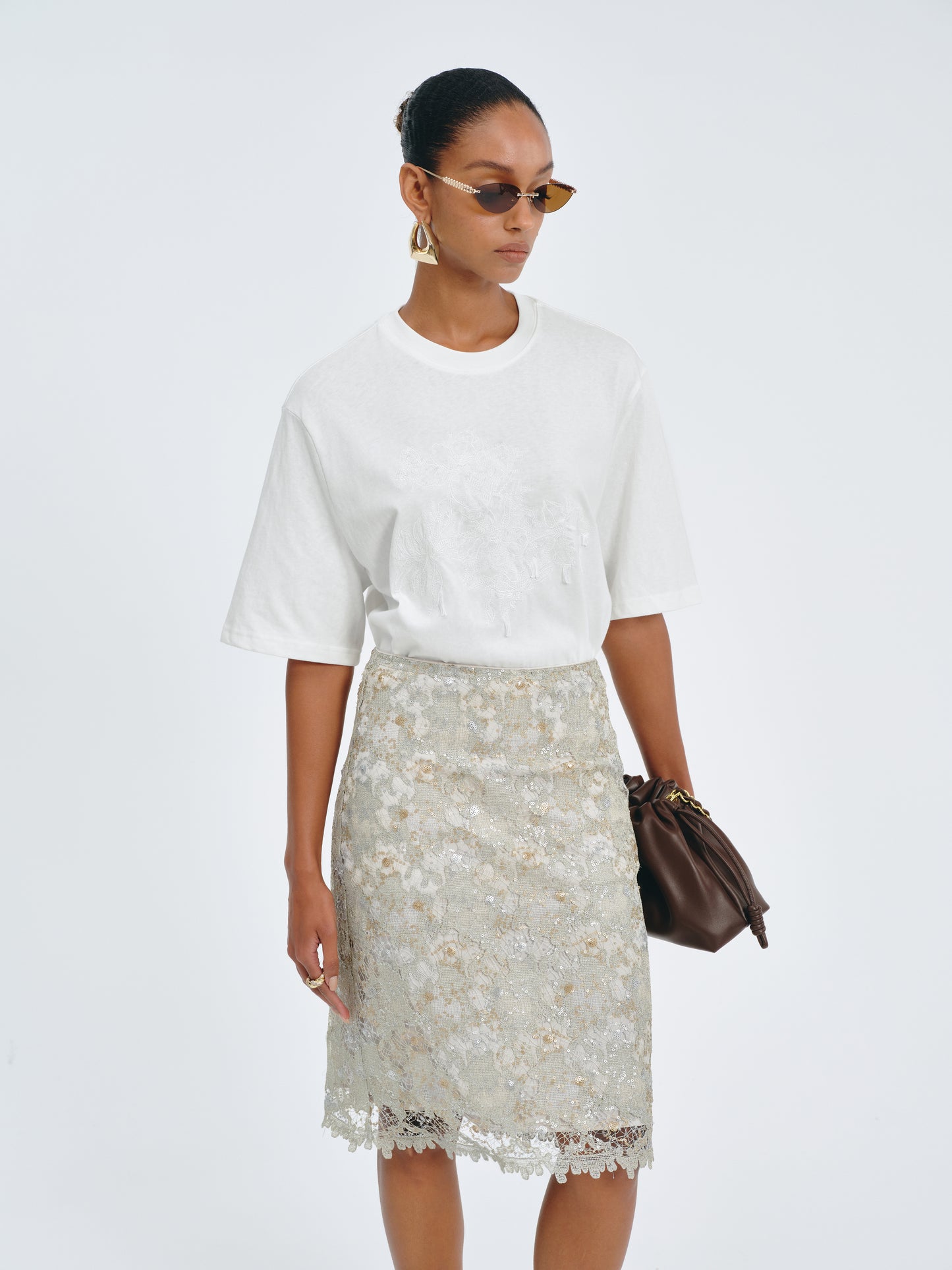 Glimmerveil Lace Skirt