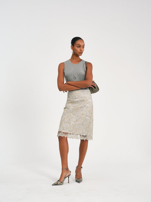 Glimmerveil Lace Skirt