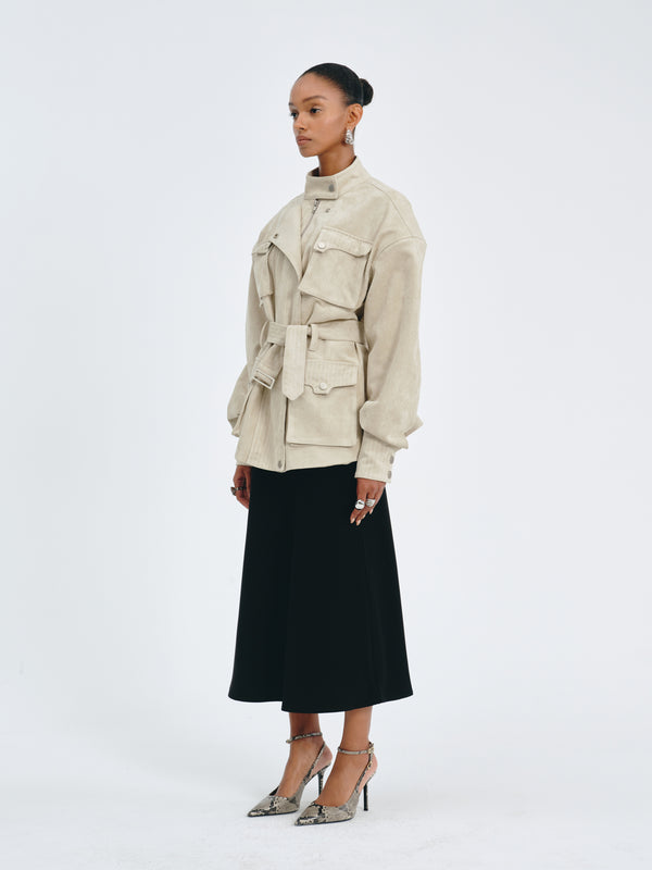 Utility Belted Jacket