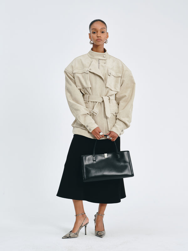 Utility Belted Jacket
