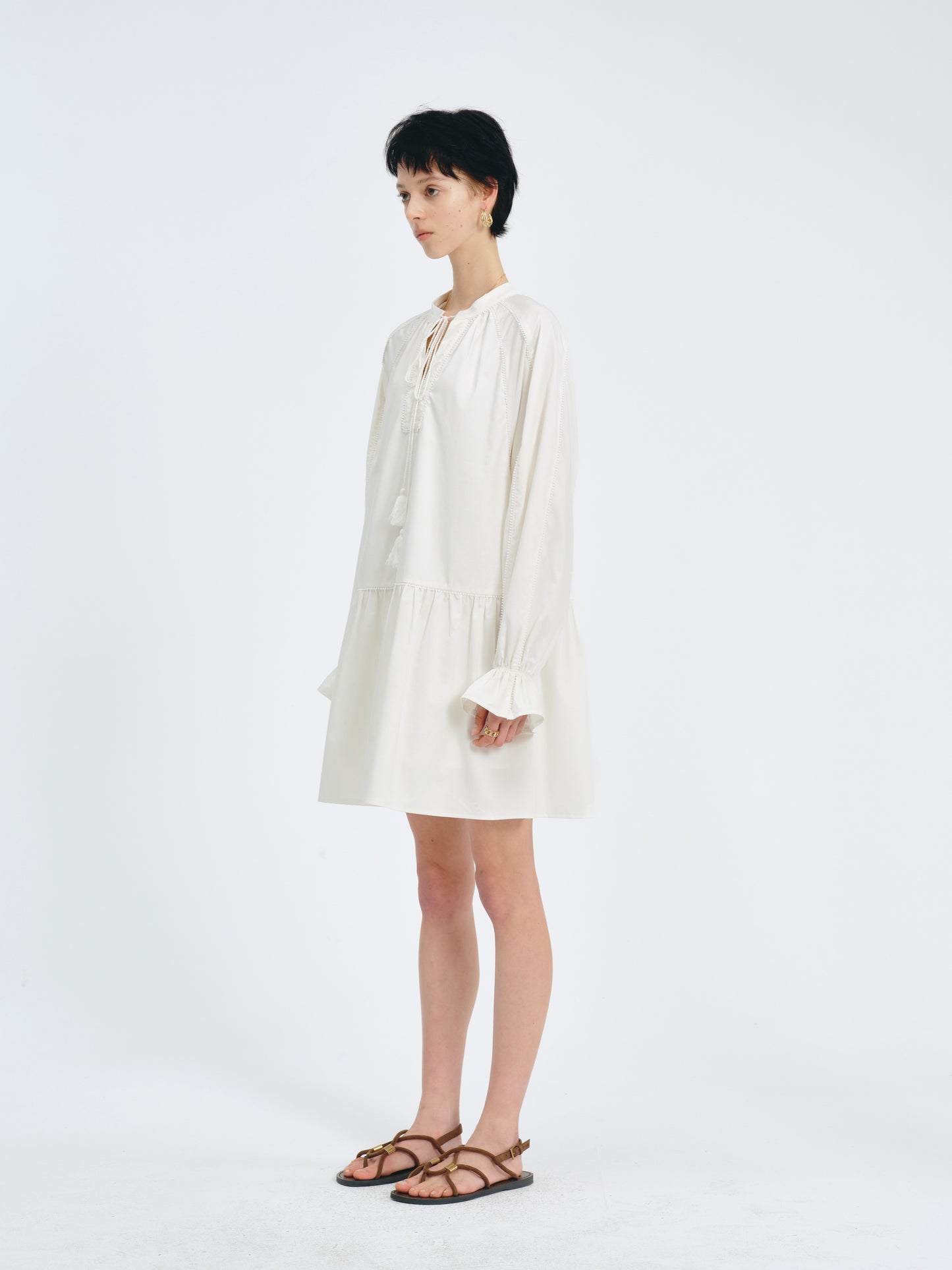 Tassel Gathered Dress