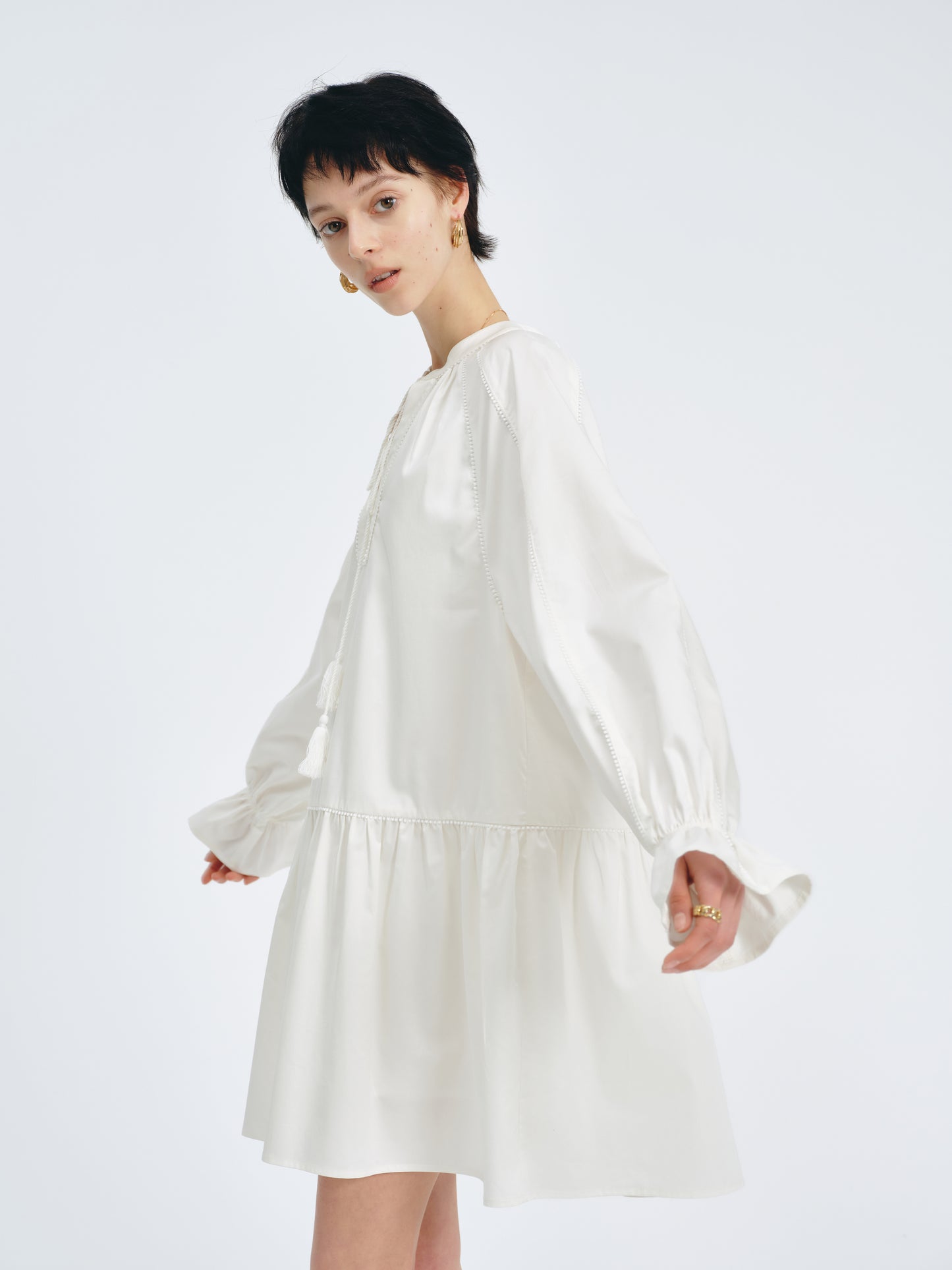 Tassel Gathered Dress