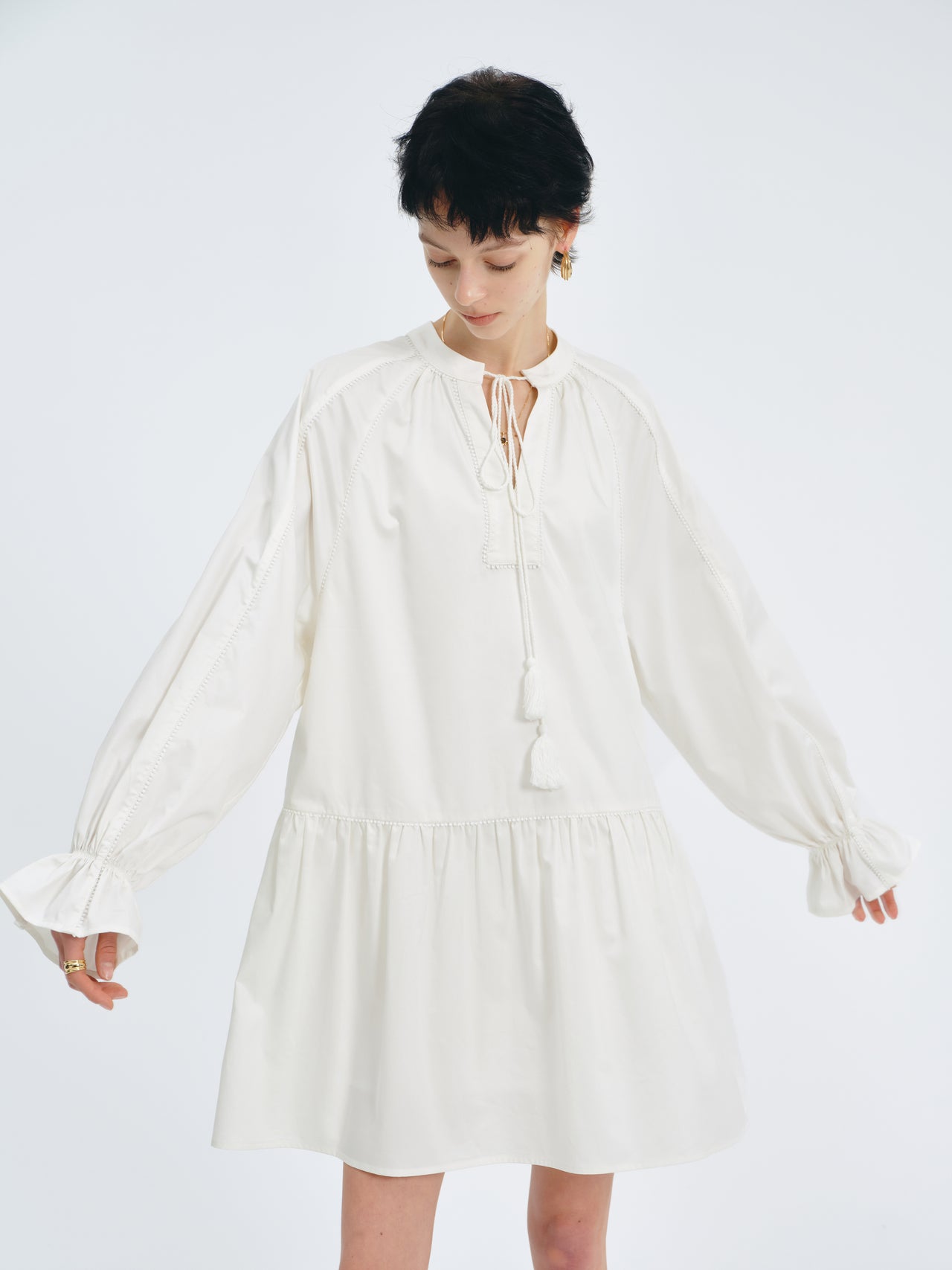 Tassel Gathered Dress