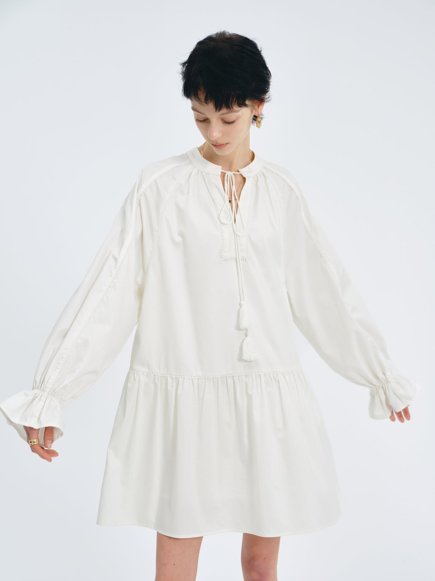 Tassel Gathered Dress