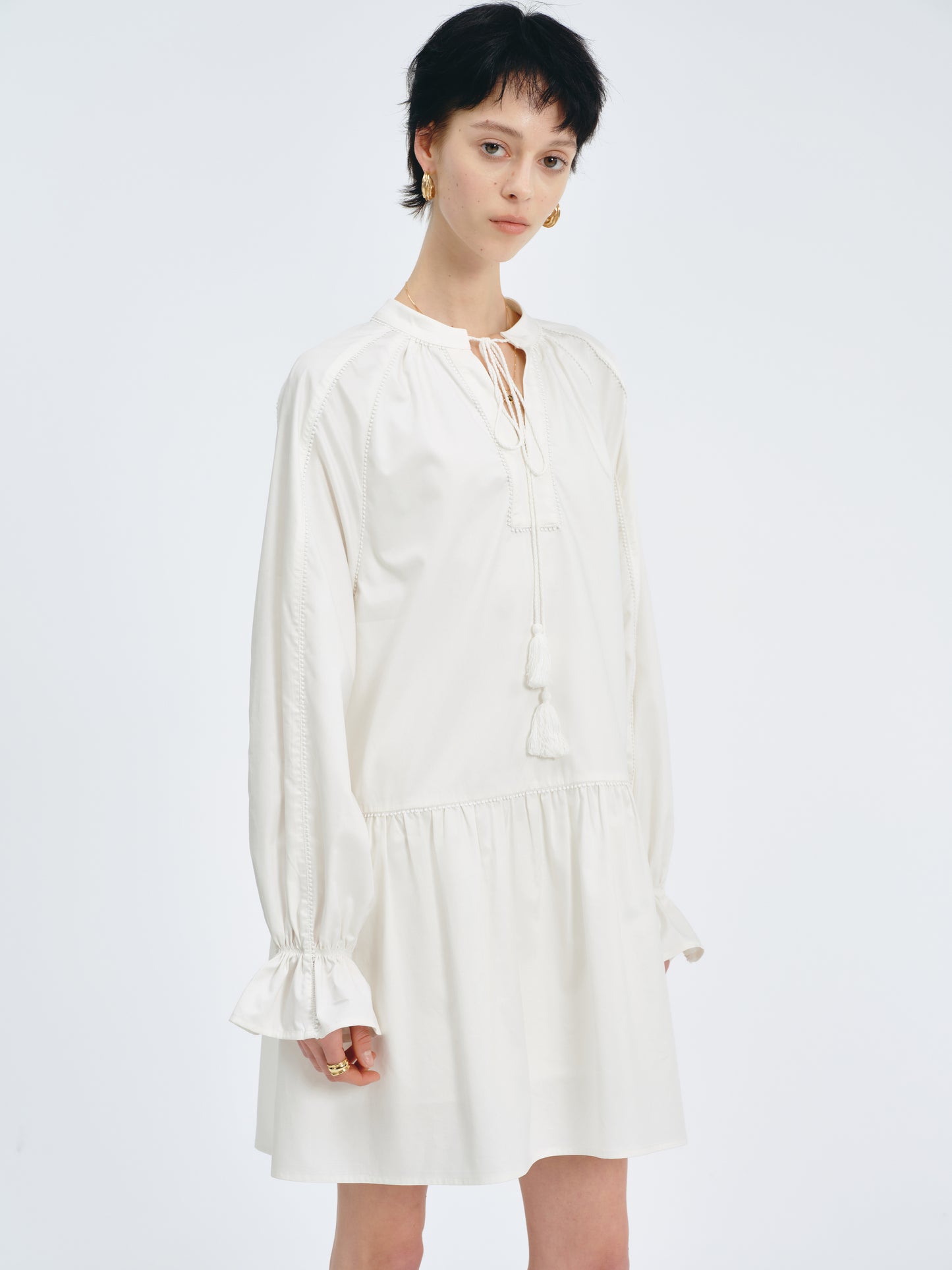Tassel Gathered Dress