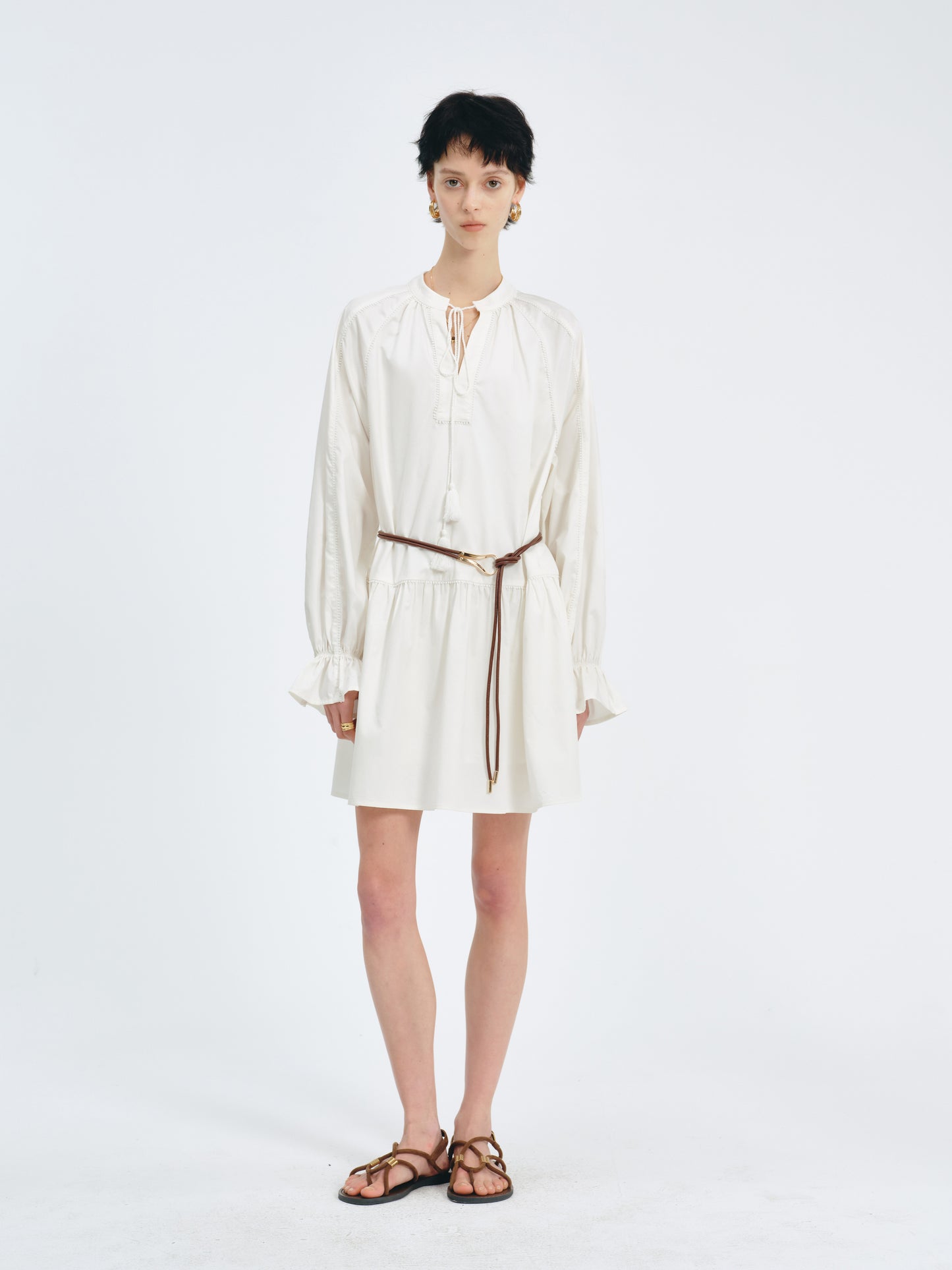 Tassel Gathered Dress