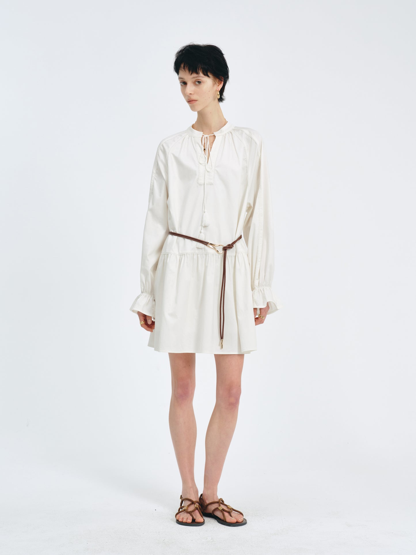 Tassel Gathered Dress