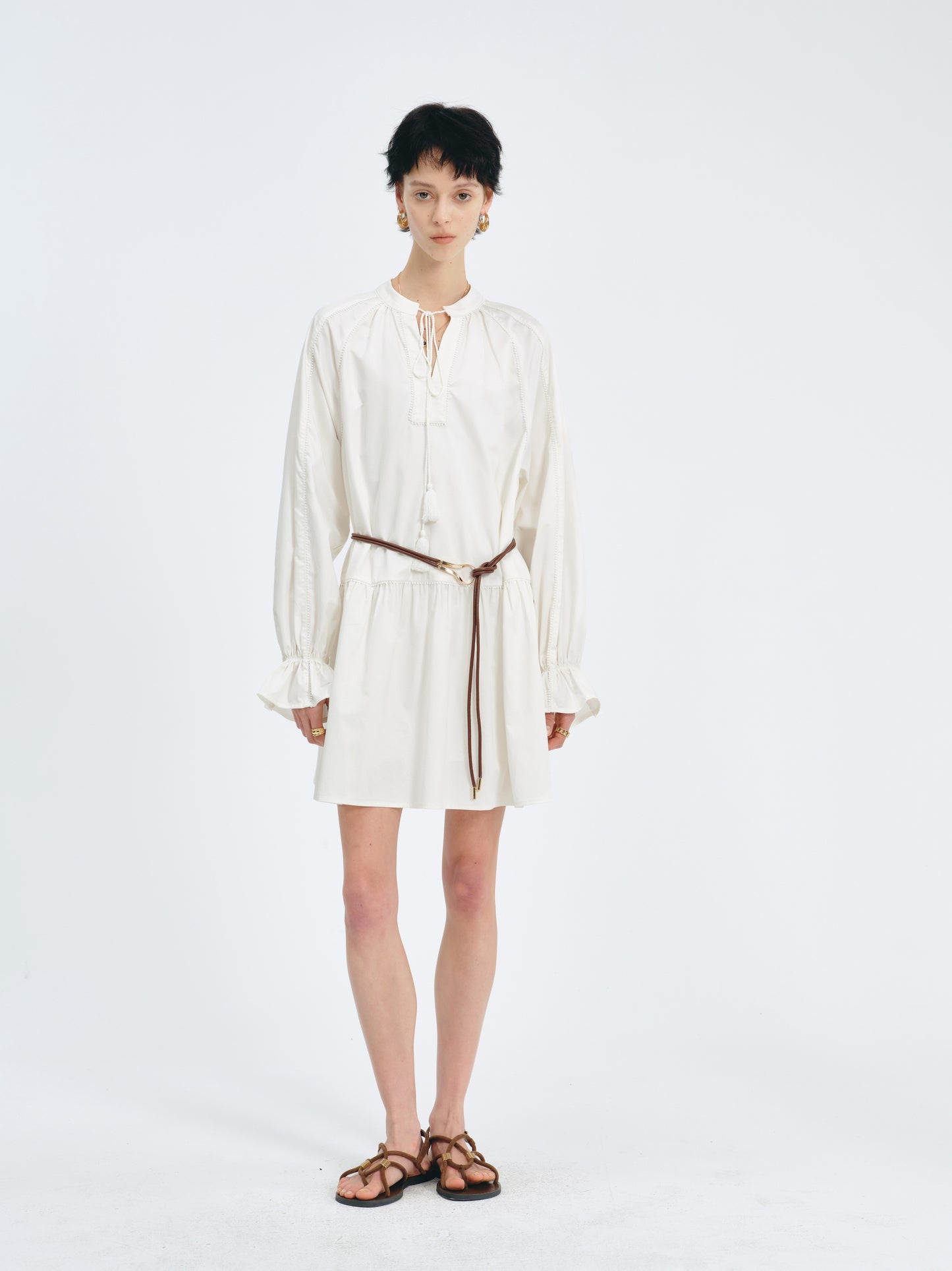 Tassel Gathered Dress