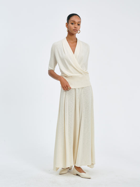 Quiet V-Neck Knit Top