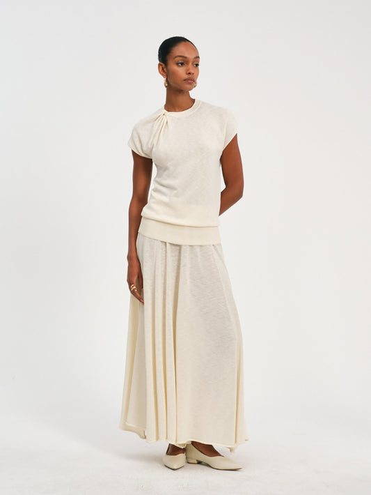 Twisted-Knot Knit Top