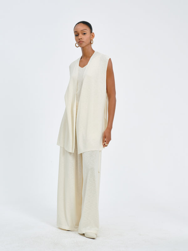 V-Neck Tie-Waist Vest