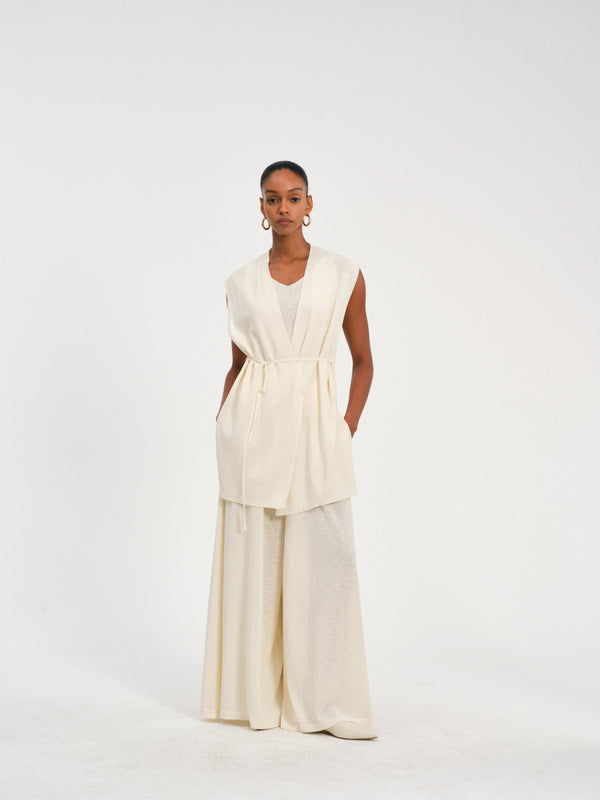 V-Neck Tie-Waist Vest