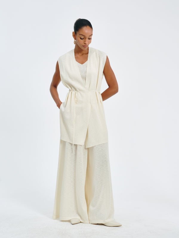 V-Neck Tie-Waist Vest