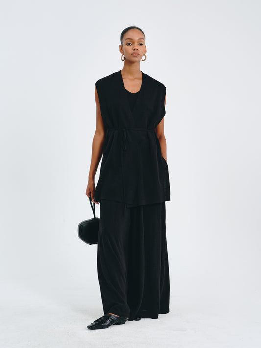 V-Neck Tie-Waist Vest