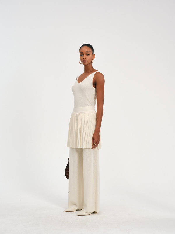 Pleated Hybrid Skirt-Pants