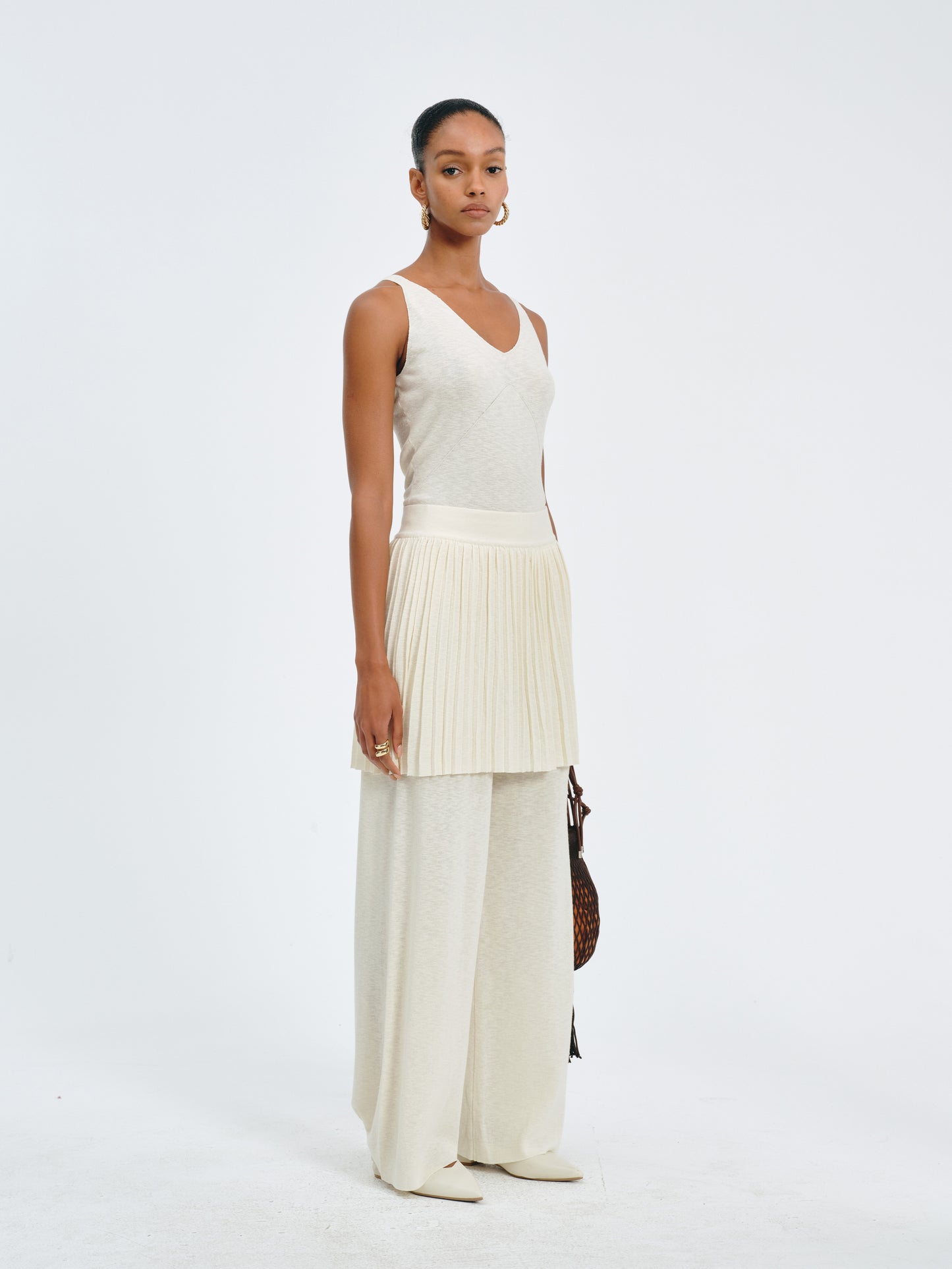 Pleated Hybrid Skirt-Pants