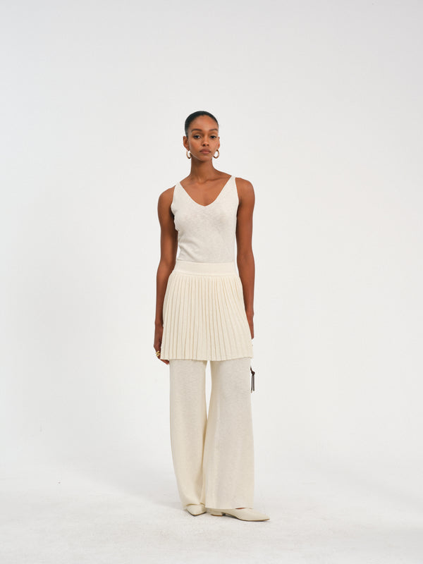 Pleated Hybrid Skirt-Pants