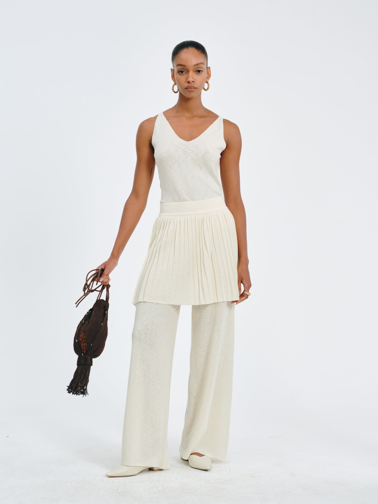 Pleated Hybrid Skirt-Pants