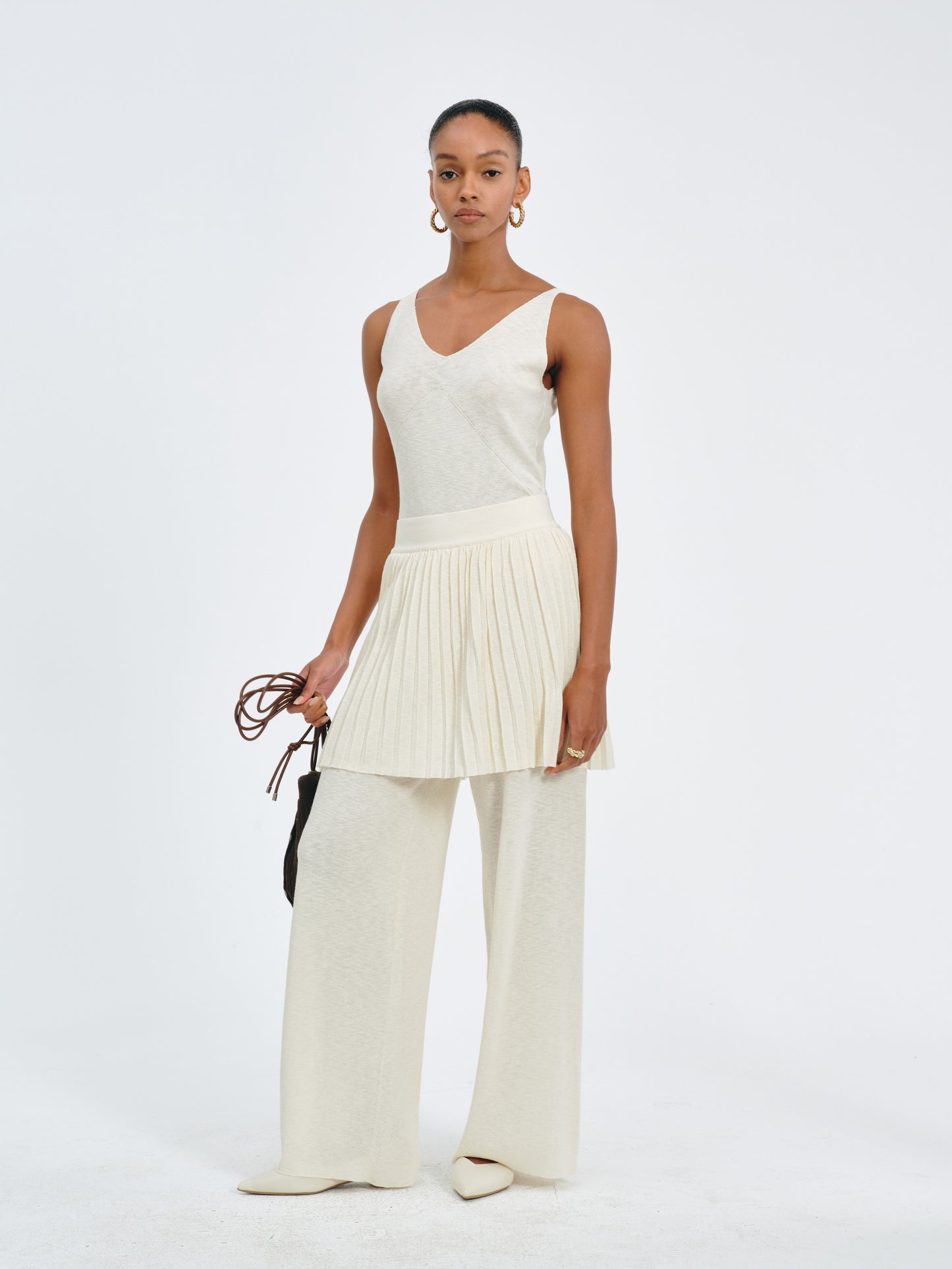 Pleated Hybrid Skirt-Pants