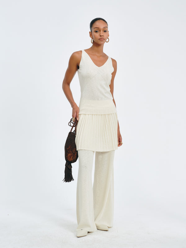 Pleated Hybrid Skirt-Pants