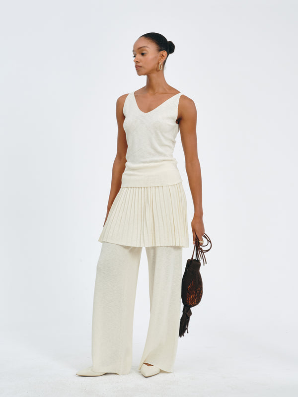 Pleated Hybrid Skirt-Pants