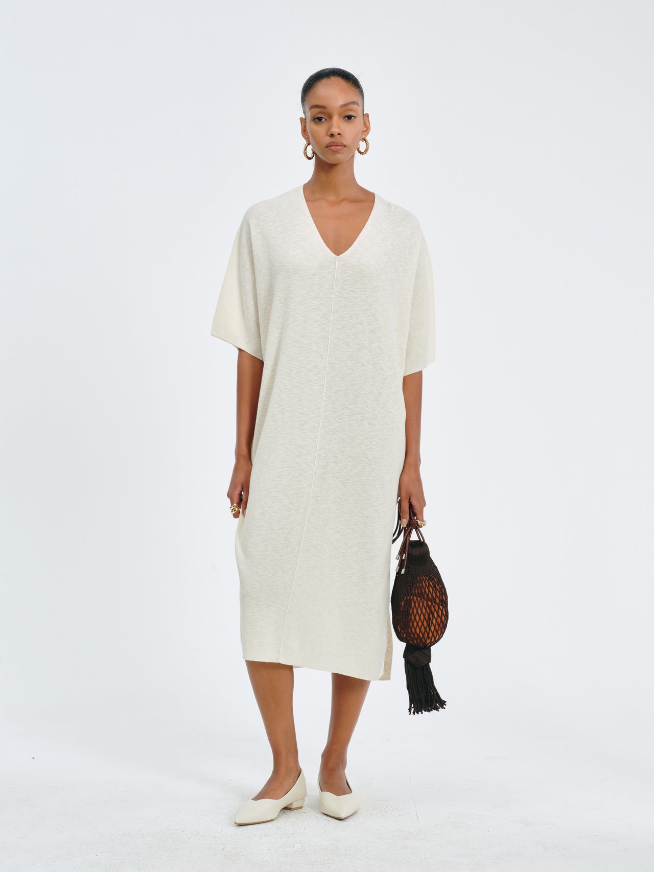Veiled Linen Dress
