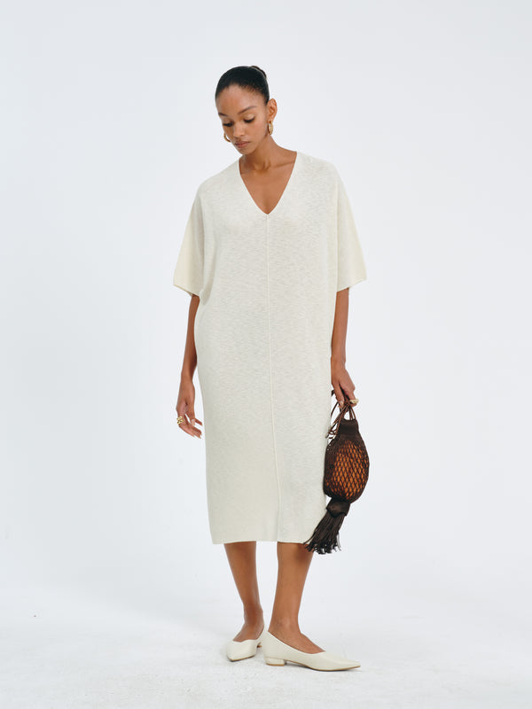 Veiled Linen Dress