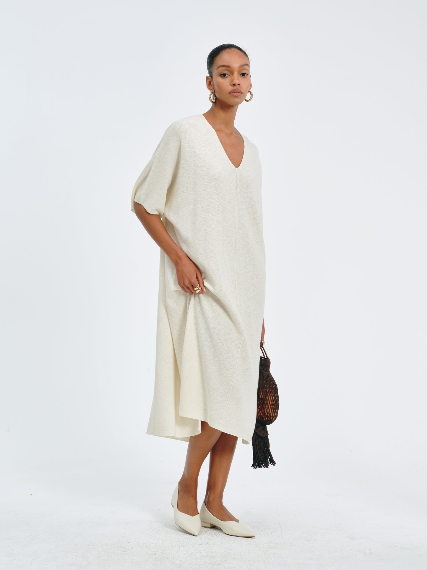 Veiled Linen Dress