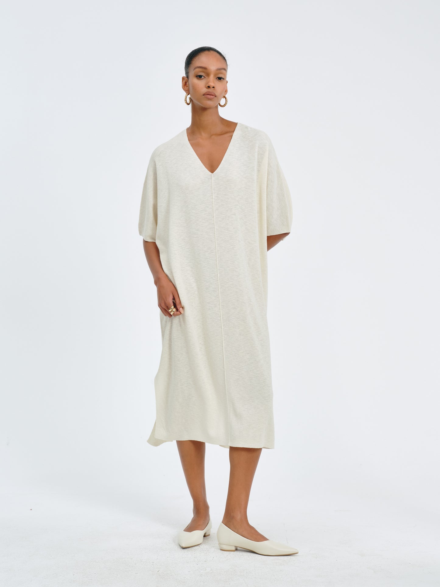 Veiled Linen Dress