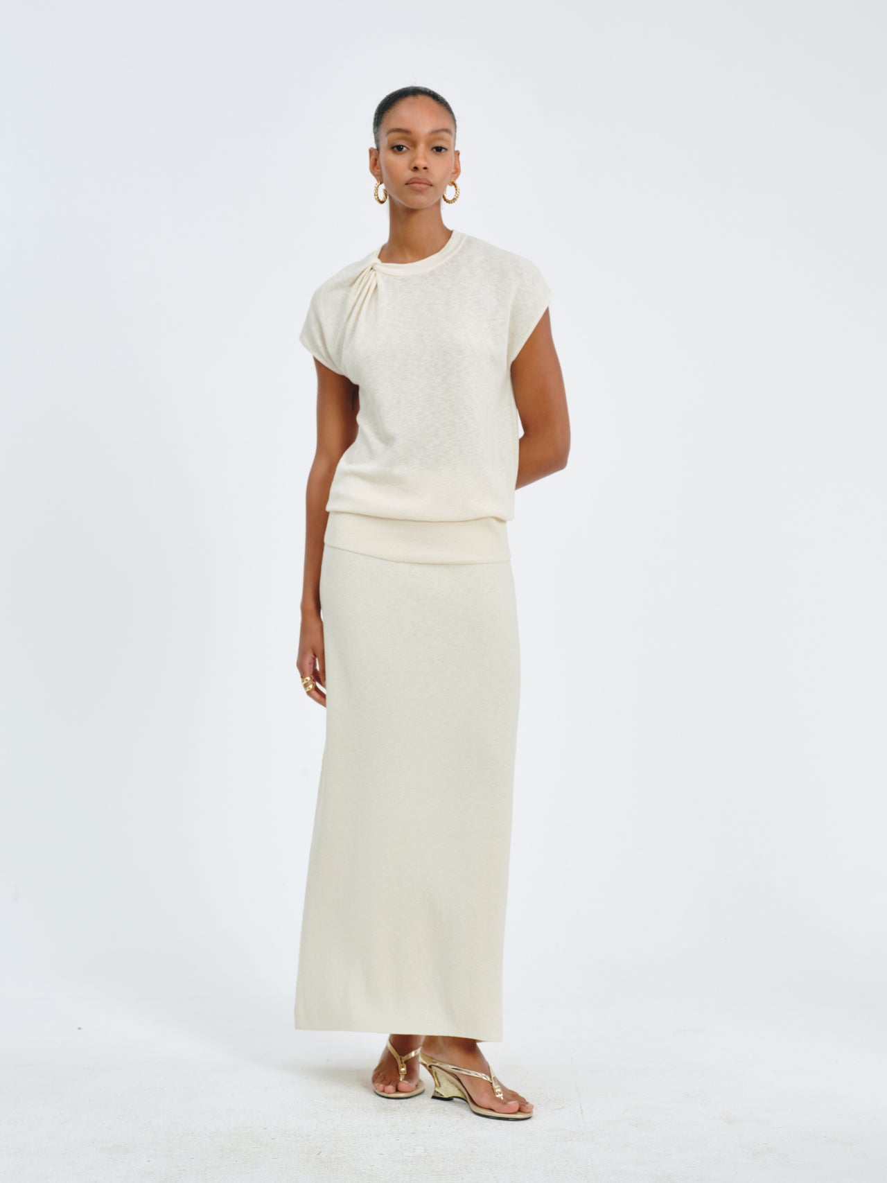 Twisted-Knot Knit Top