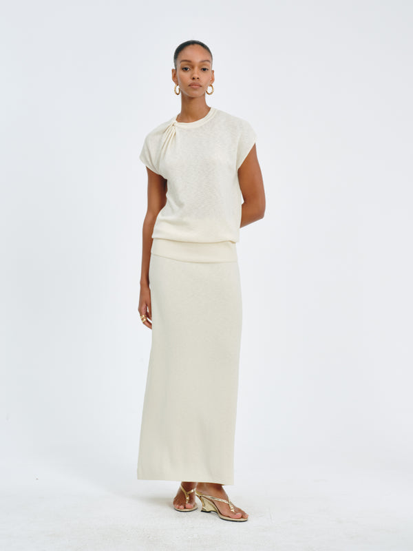 Twisted-Knot Knit Top