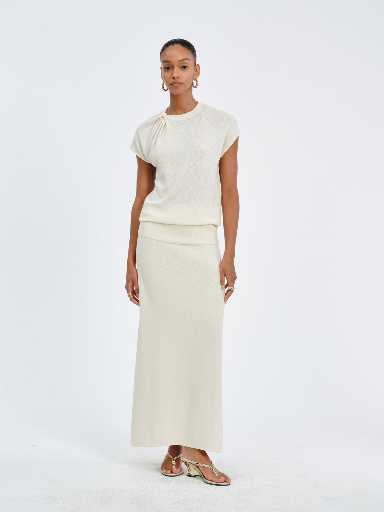 Twisted-Knot Knit Top