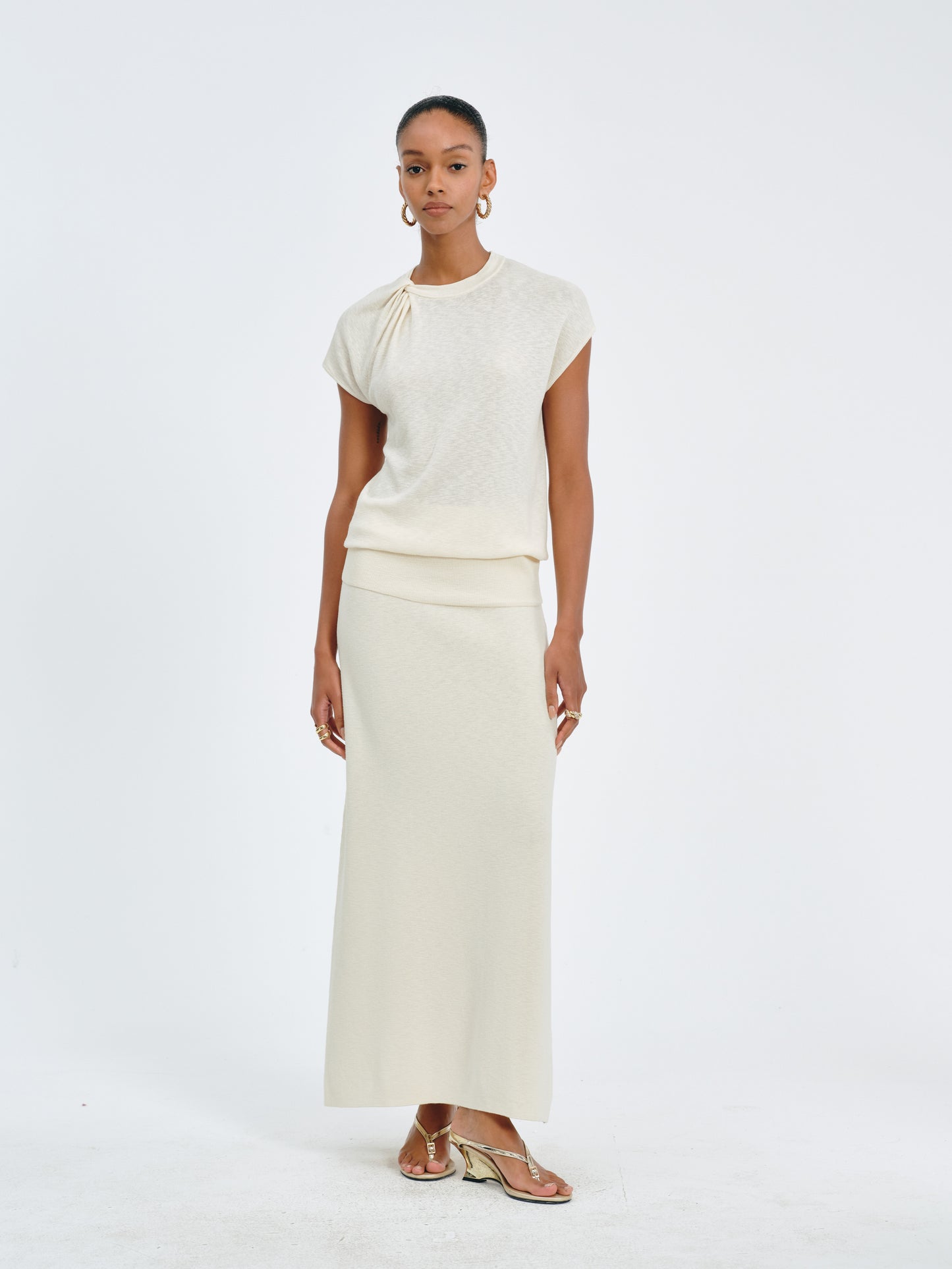 Twisted-Knot Knit Top