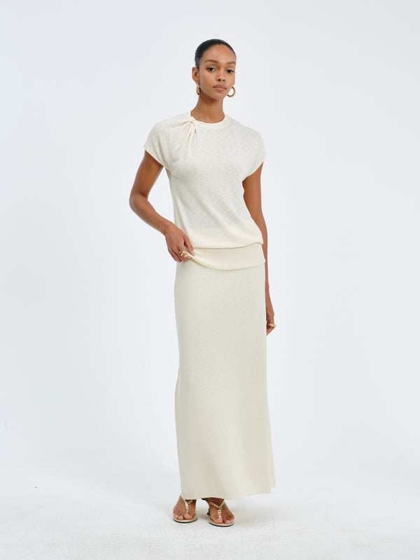 Twisted-Knot Knit Top