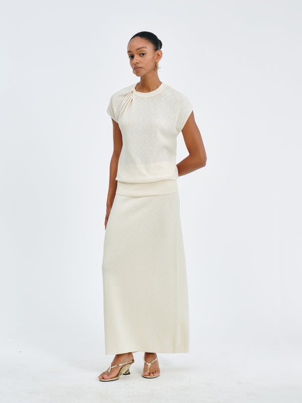 Twisted-Knot Knit Top