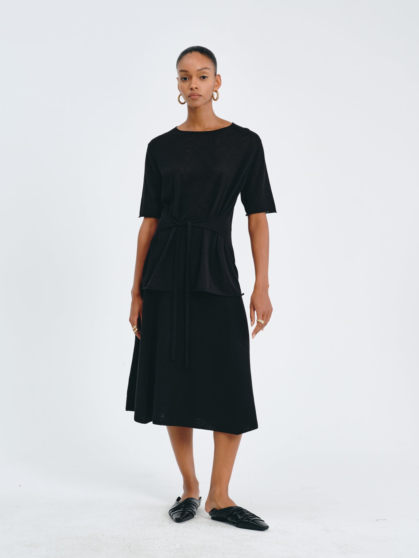 Sculpted A-Line Skirt