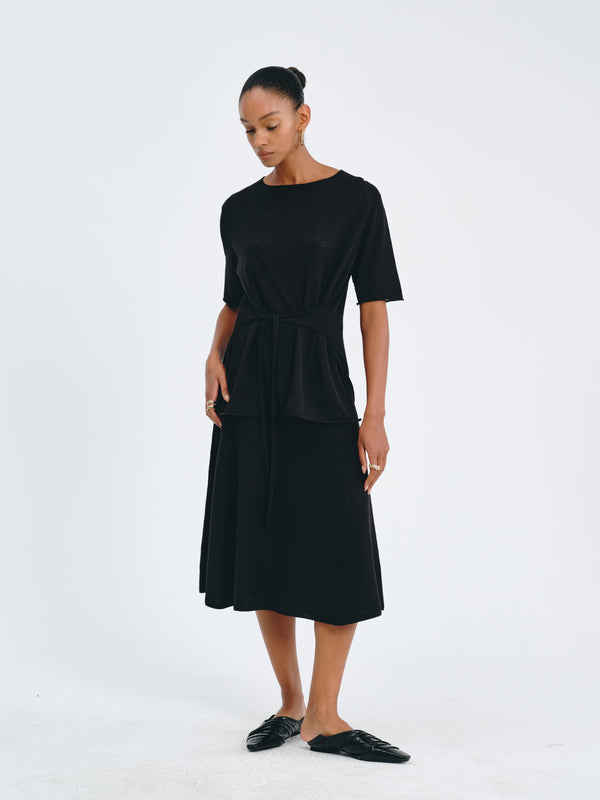 Sculpted A-Line Skirt